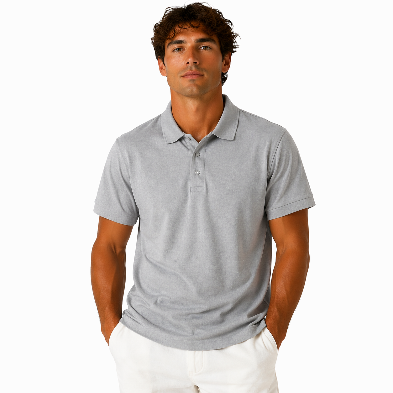 Polo Homme Uni Premium – Coupe Moderne & Tissu Respirant