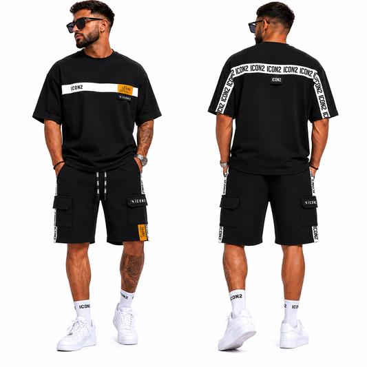 Ensemble Homme Streetwear ICON2 T-Shirt &amp; Short Cargo Oversize