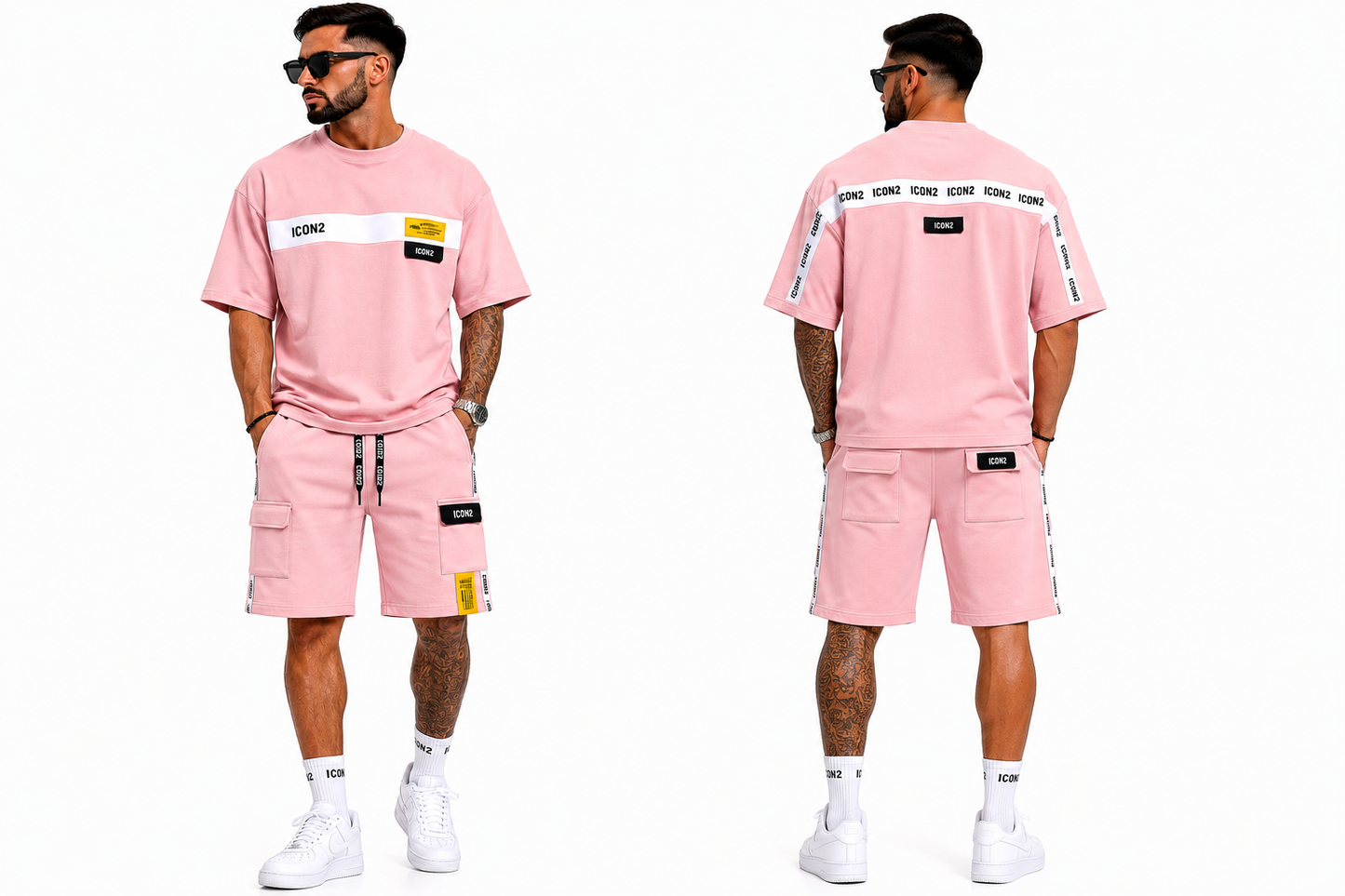 Ensemble Homme Streetwear ICON2 T-Shirt &amp; Short Cargo Oversize