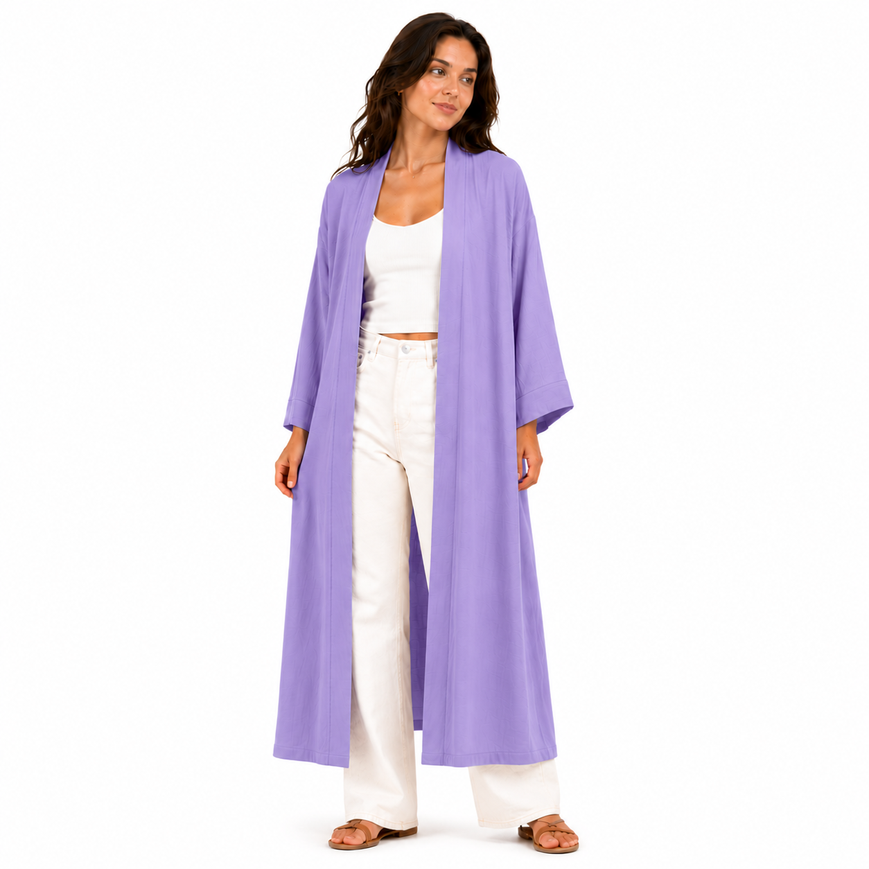 Kimono Long Femme Fluide Oversize Chic – Gilet Long Léger Taille Unique