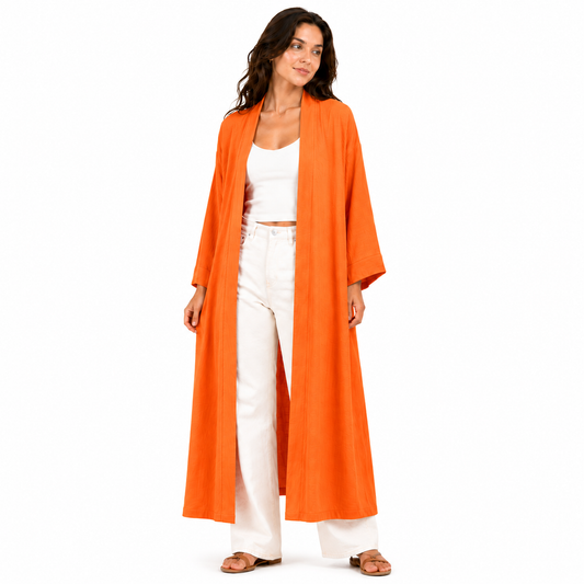 Elegant Long Dress – Flowy Kimono