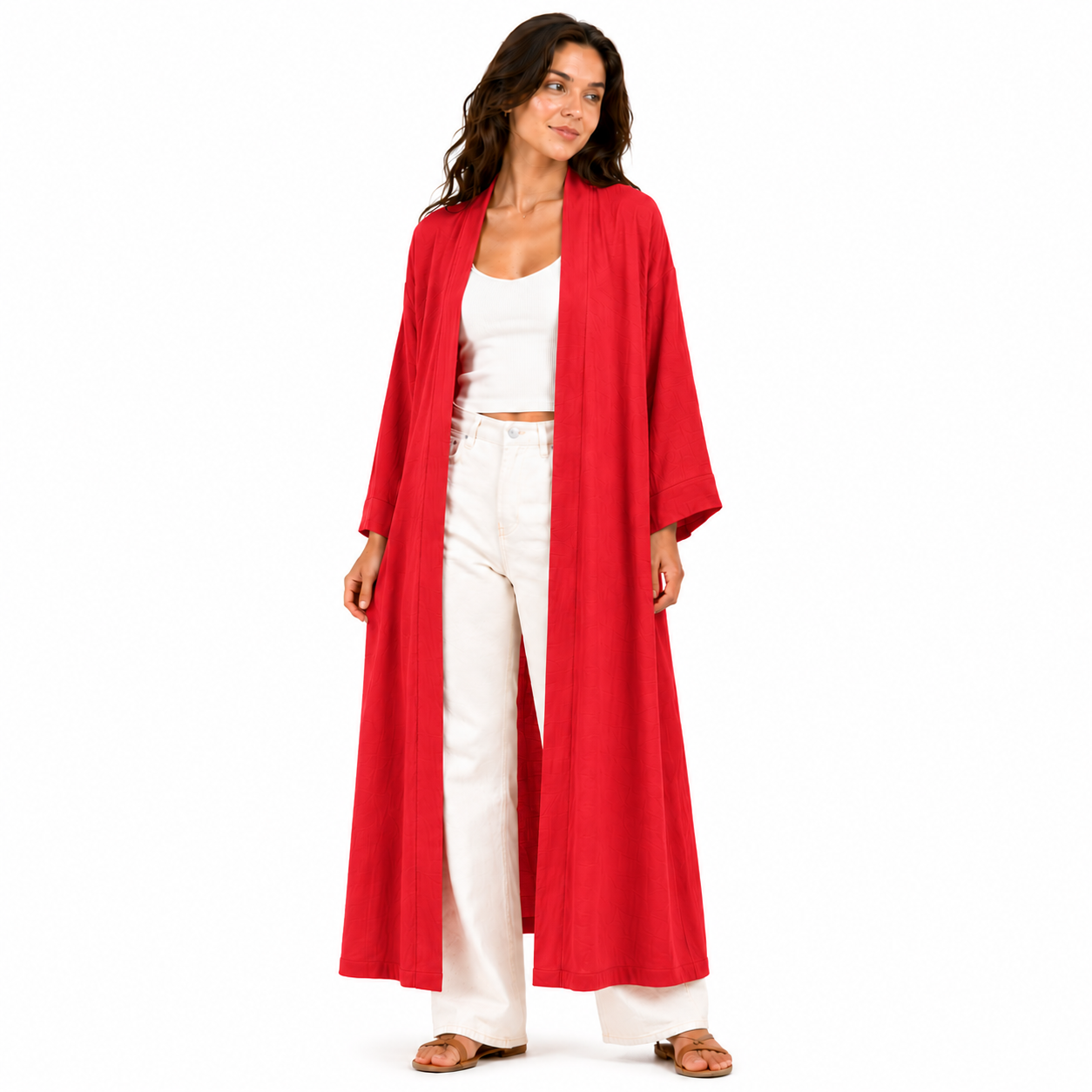 Kimono Long Femme Fluide Oversize Chic – Gilet Long Léger Taille Unique