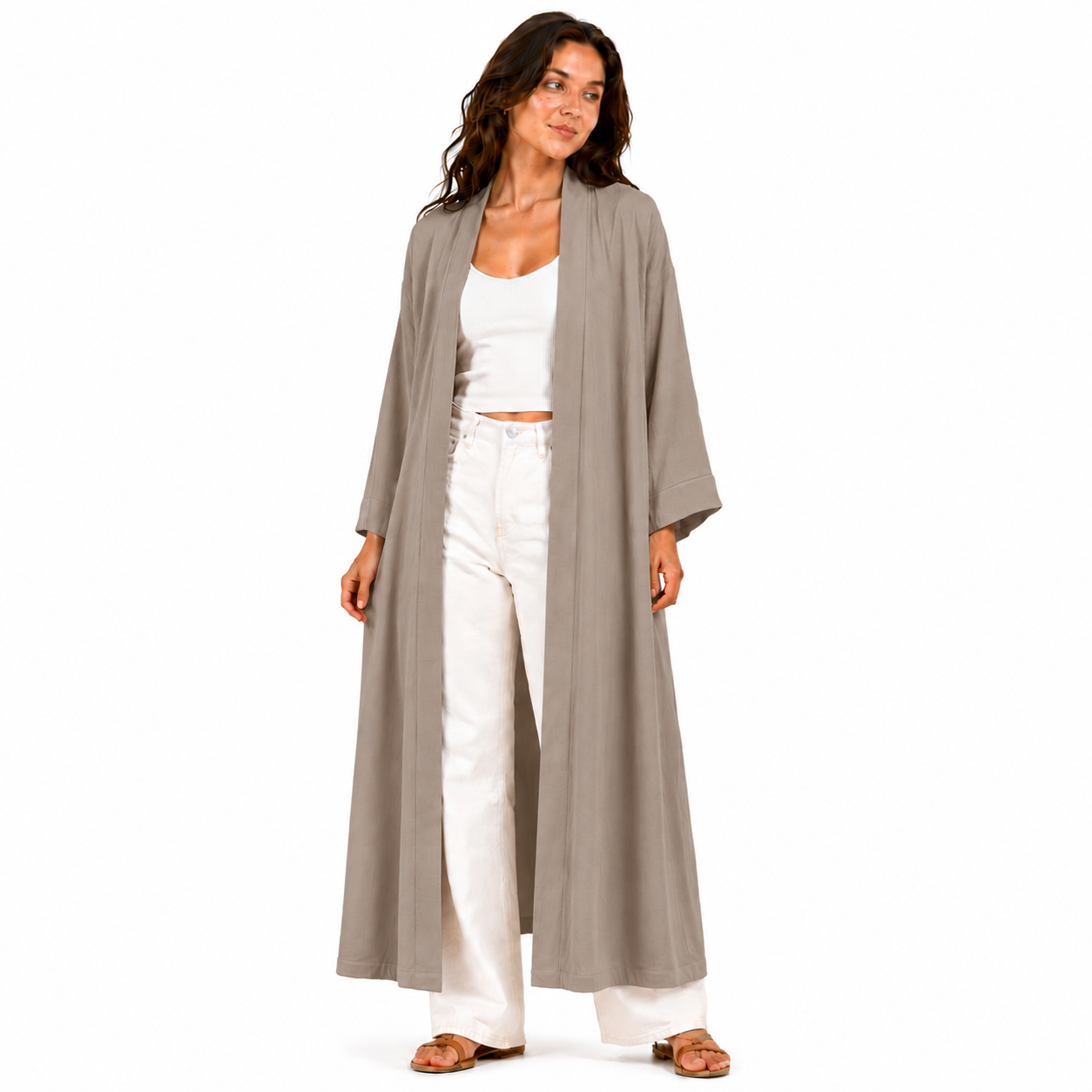 Kimono Long Femme Fluide Oversize Chic – Gilet Long Léger Taille Unique