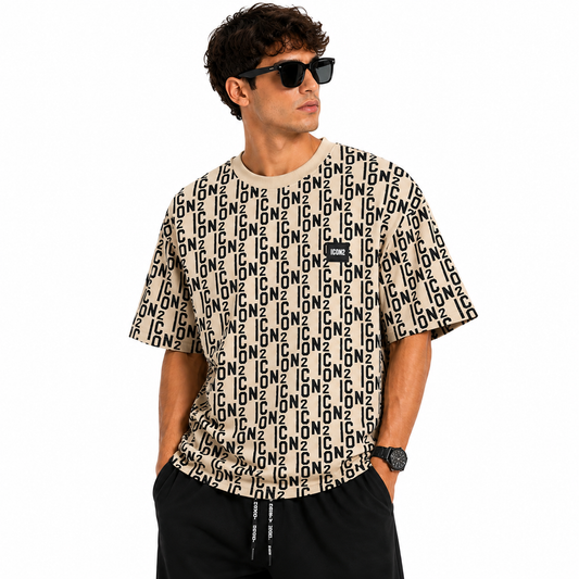 T-Shirt Oversize Monogramme – Imprimé All-Over