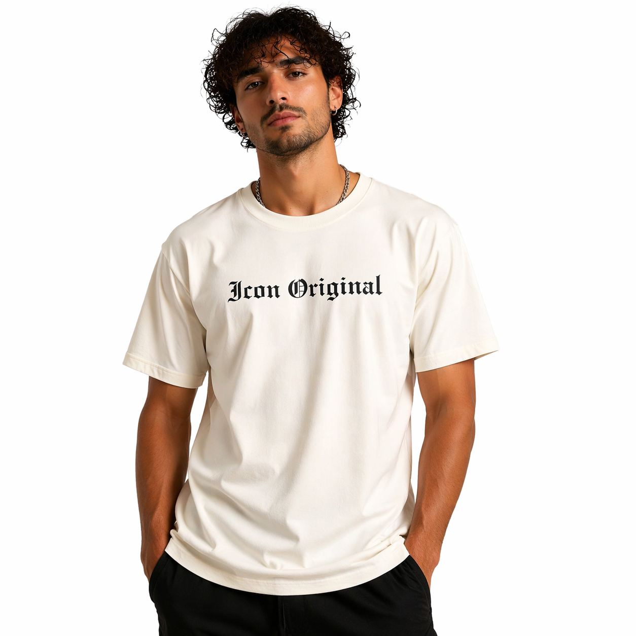 T-shirt Homme Icon Original – Imprimé Streetwear Dos Graphique Teddy – Coupe Moderne