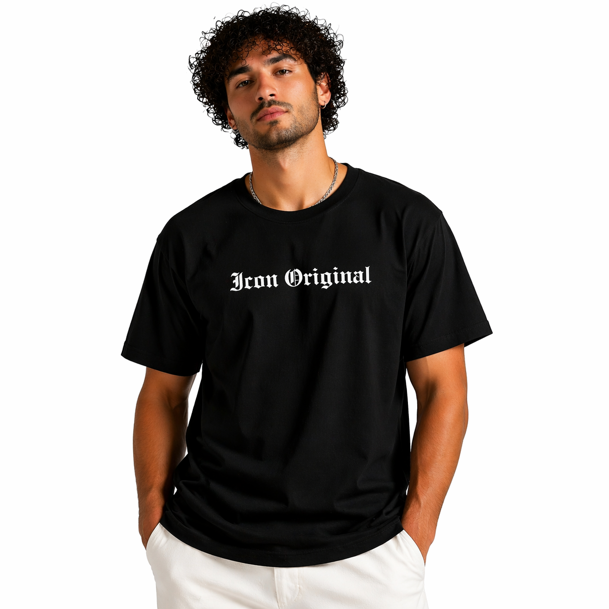 T-shirt Homme Icon Original – Imprimé Streetwear Dos Graphique Teddy – Coupe Moderne