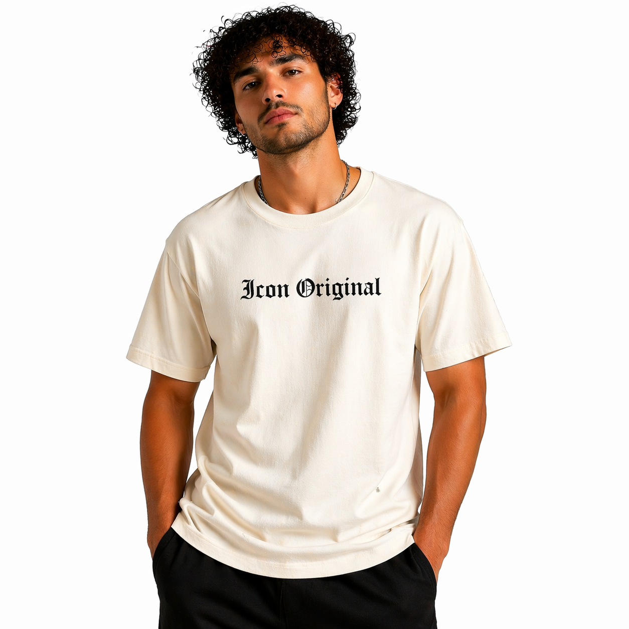 T-shirt Homme Icon Original – Imprimé Streetwear Dos Graphique Teddy – Coupe Moderne