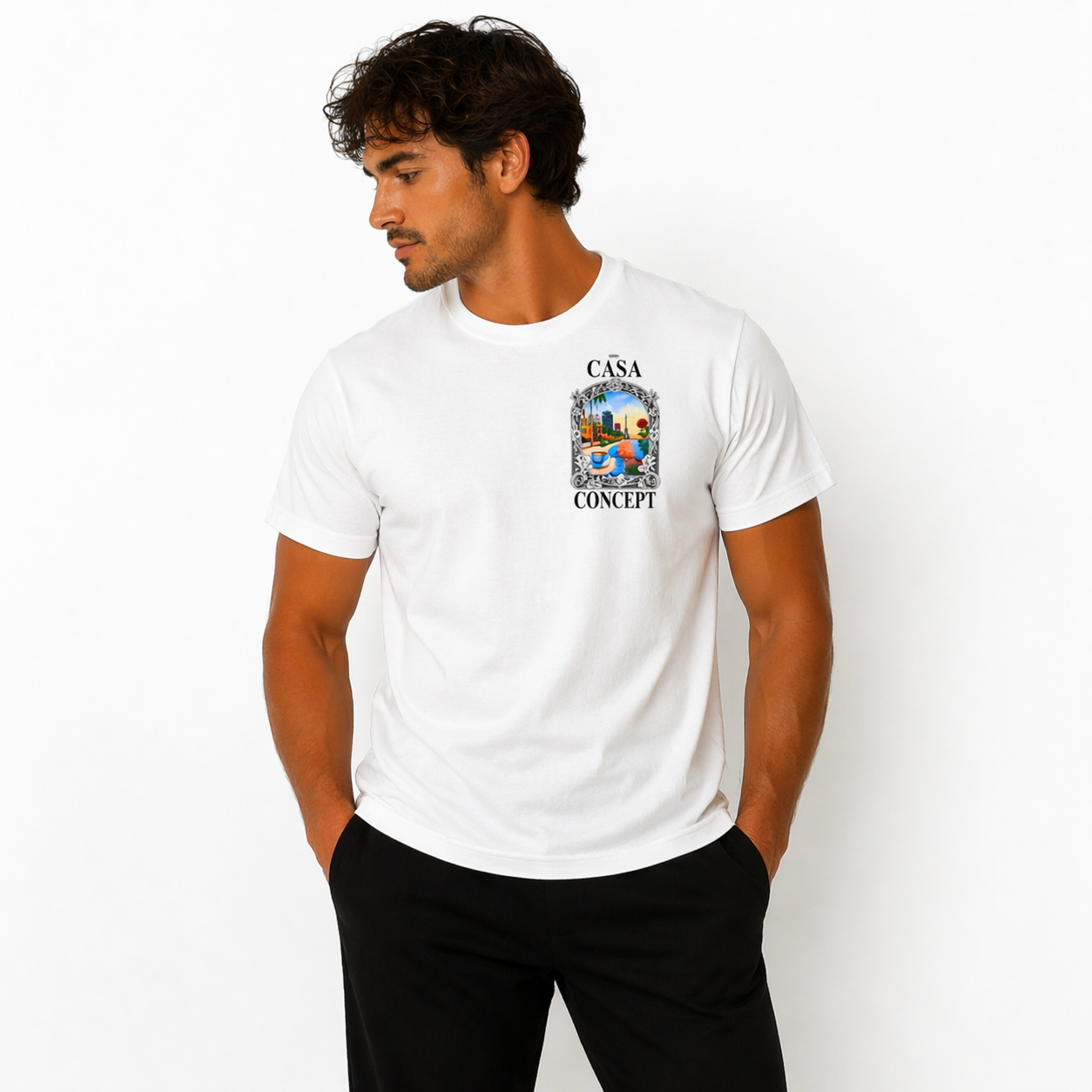 T-shirt Homme CASA Concept – Imprimé Artistique Premium