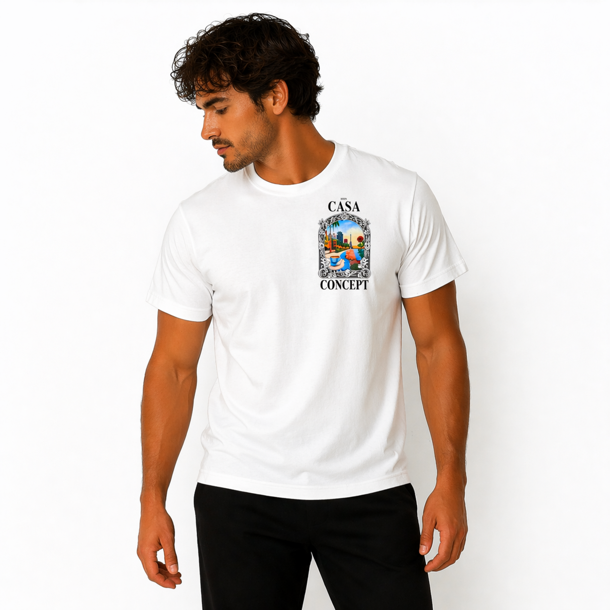 T-shirt Homme CASA Concept – Imprimé Artistique Premium