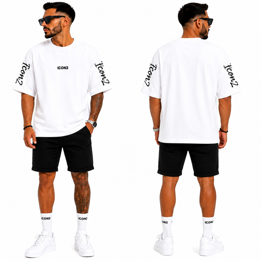T-Shirt Homme Oversize ICON2 Streetwear Tendance Moderne