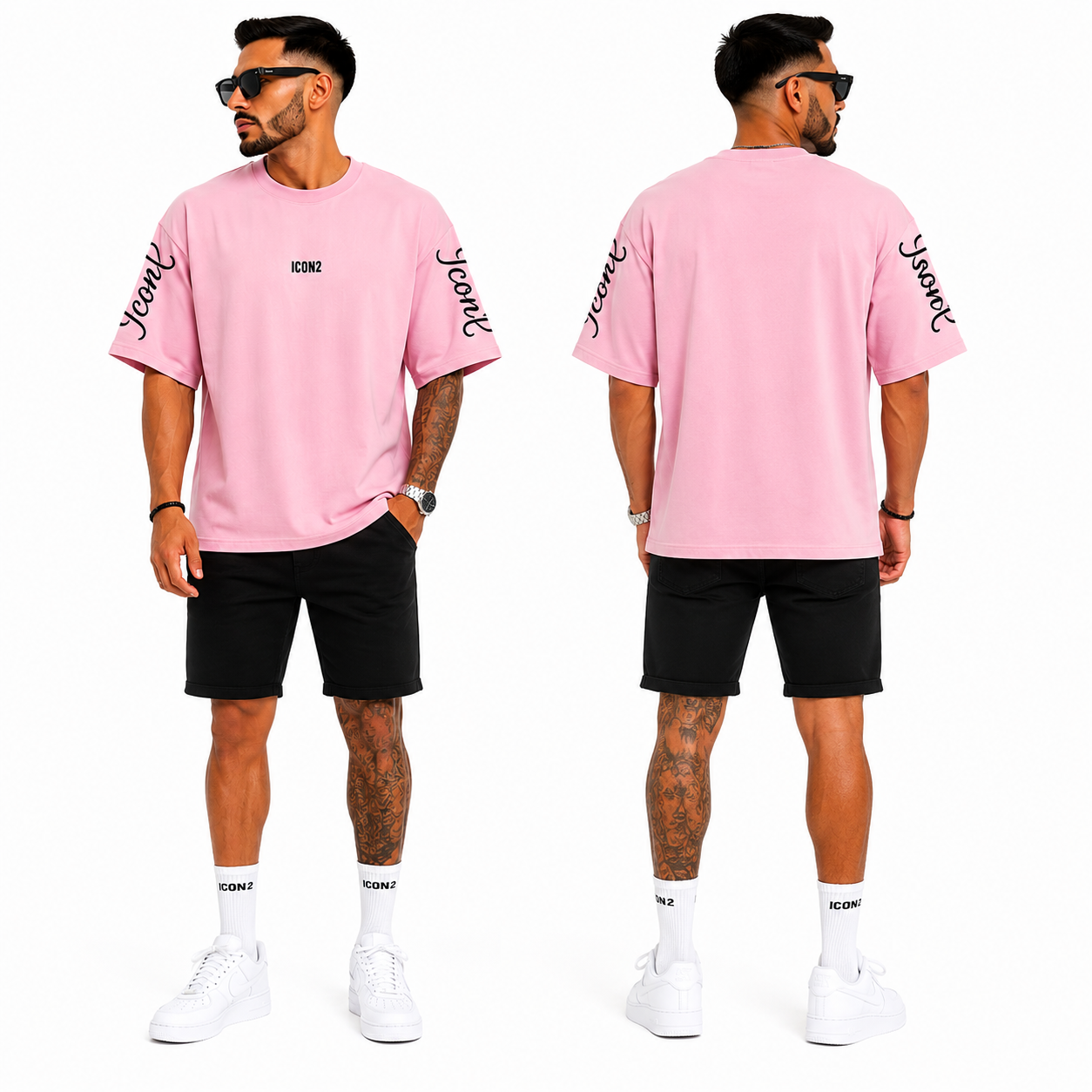 T-Shirt Homme Oversize ICON2 Streetwear Tendance Moderne