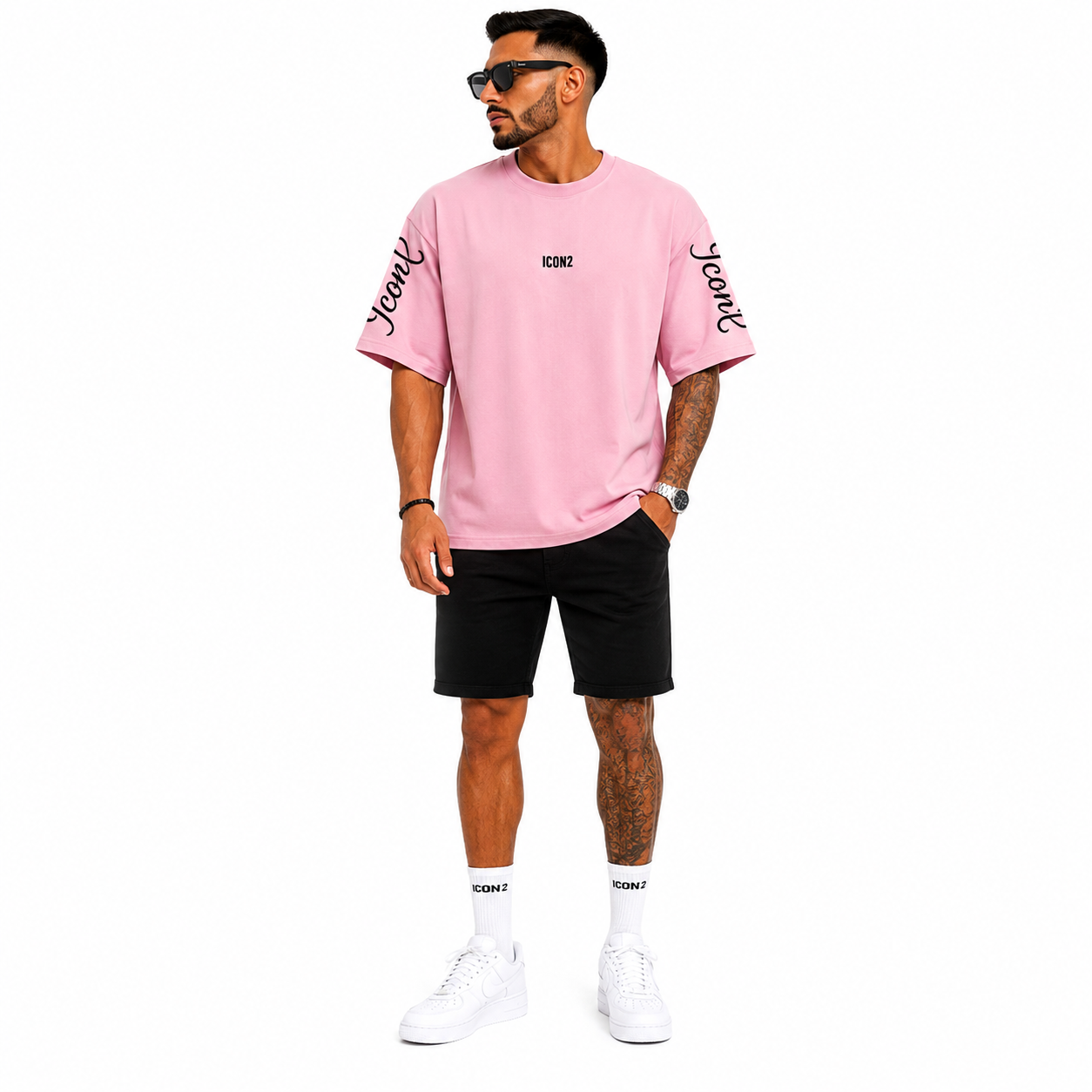 T-Shirt Homme Oversize ICON2 Streetwear Tendance Moderne