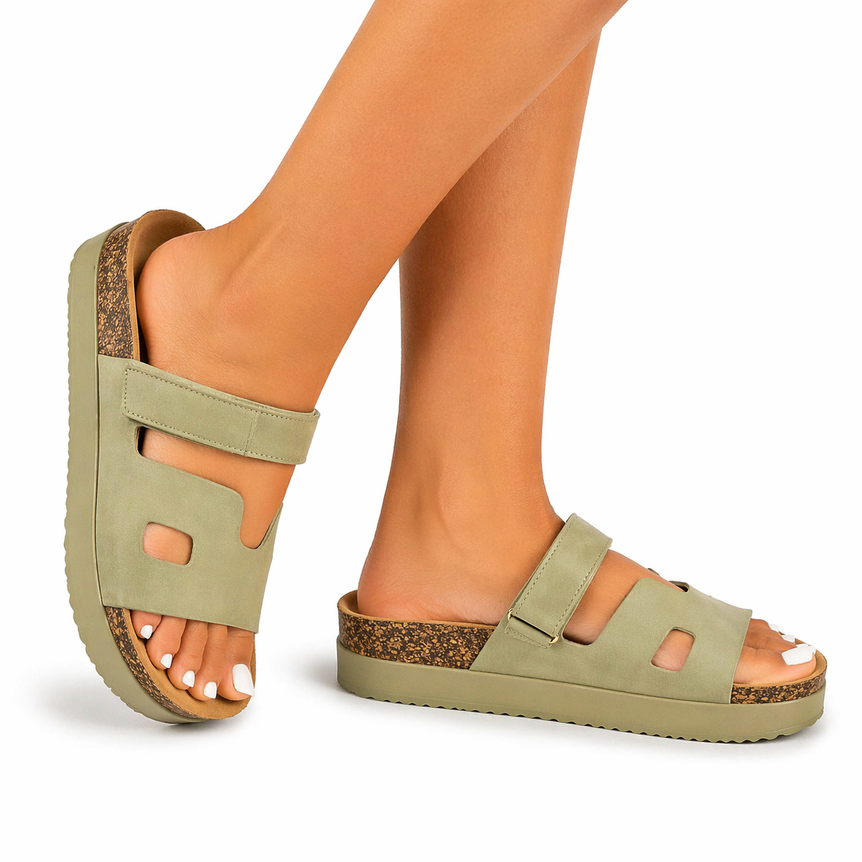 Sandales Femme Compensées Confort – Bride Réglable & Semelle Ergonomique – Style Casual Chic Été