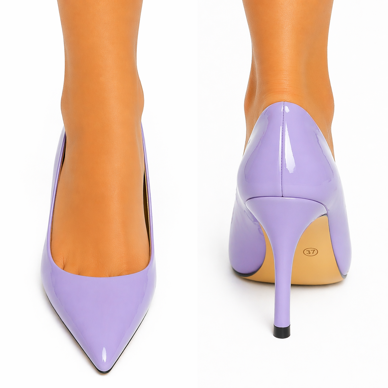 Escarpins Élégants Vernis Talon Haut 9 cm – Coupe Chic & Féminine Confort Idéal pour Look Habillé & Soirée
