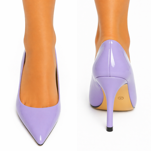 Elegant Patent High Heel Pumps 9 cm – Chic & Feminine Cut Ideal Comfort for Dressed-Up Looks & Evening Wear