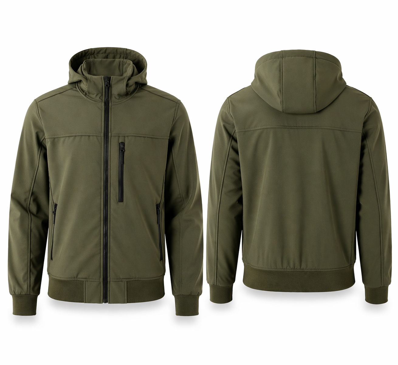 Veste homme zippée à capuche – coupe ajustée, légère, style urbain multi-couleurs