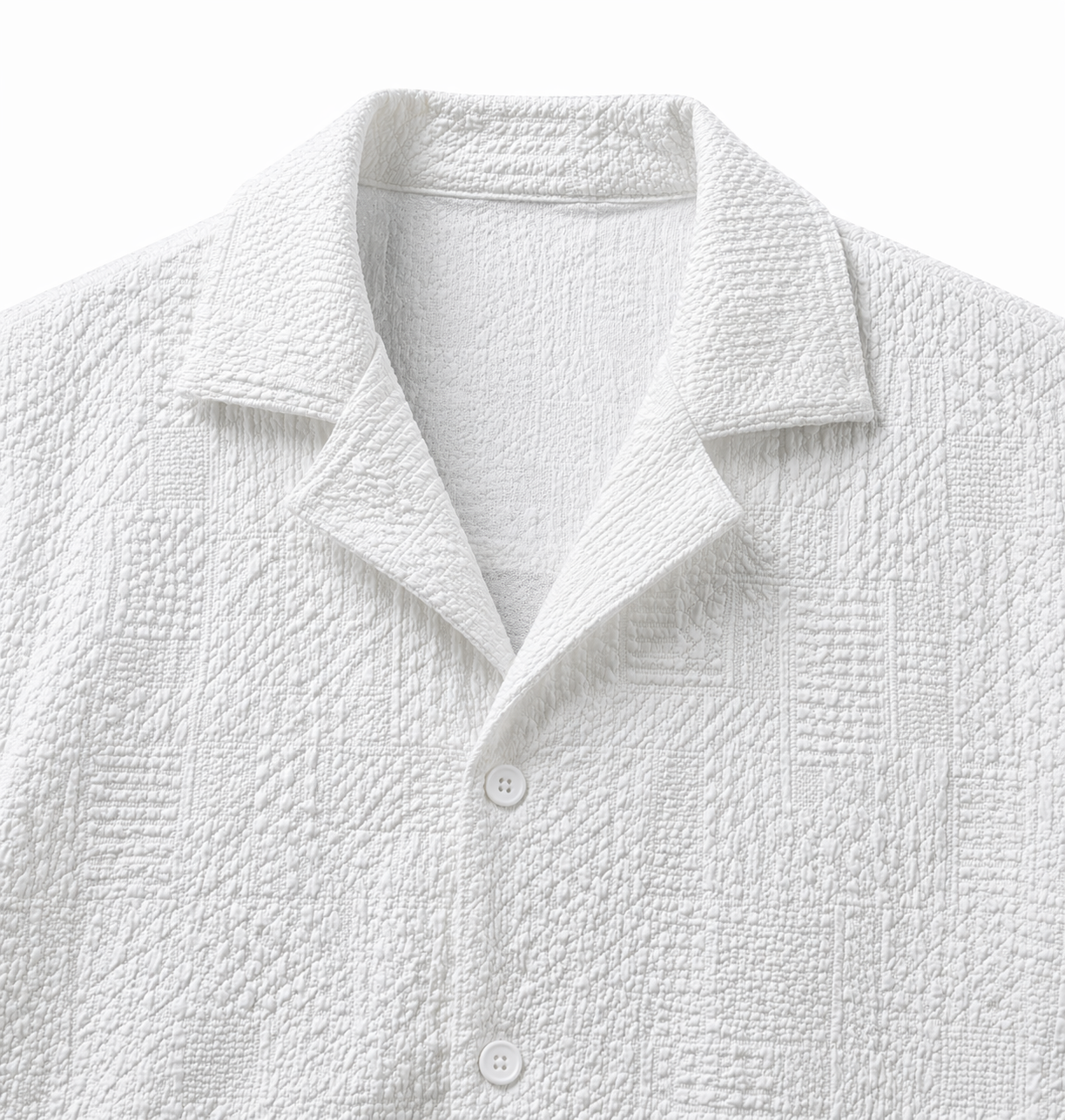 Chemise homme manches courtes texturée – coupe moderne, légère, style élégant été