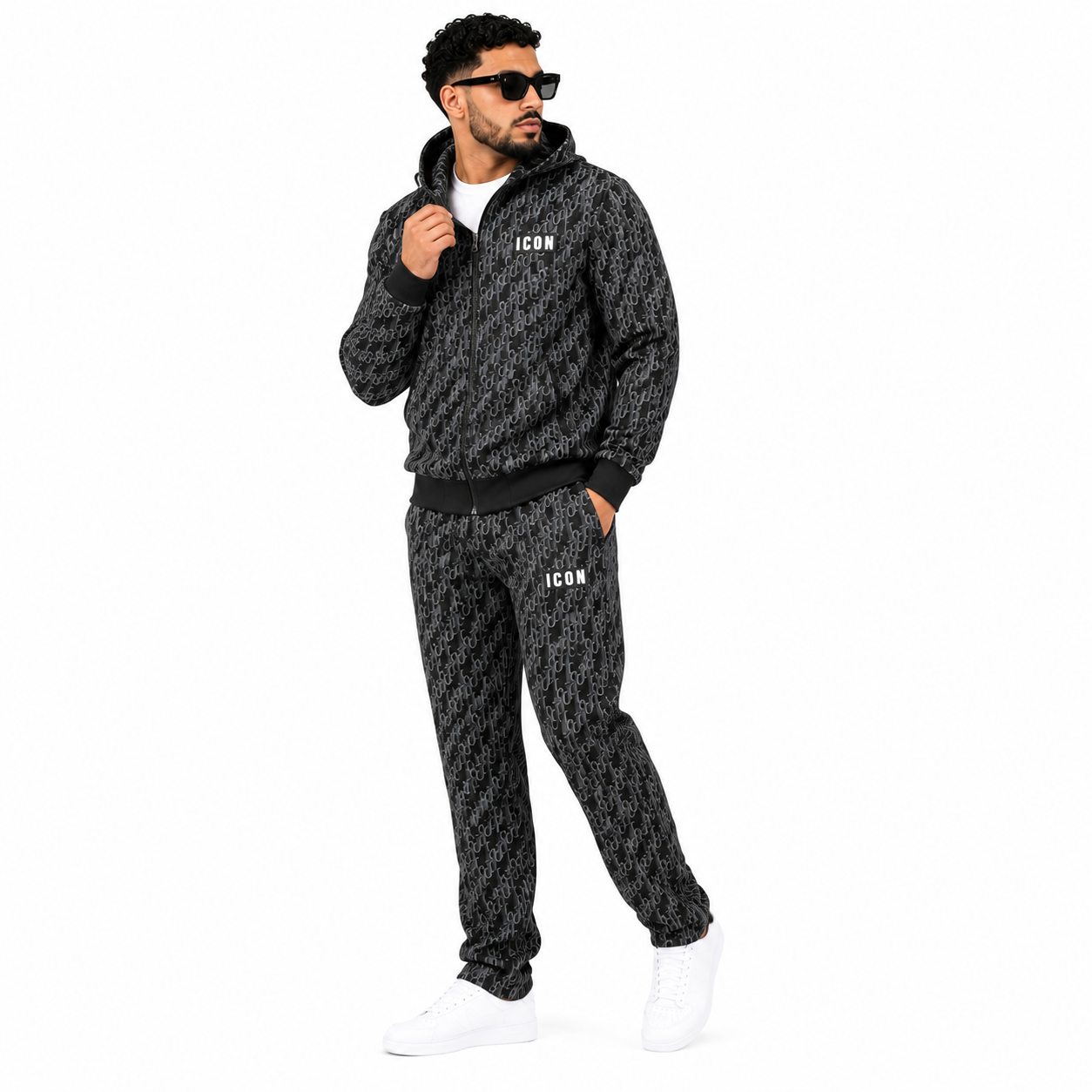 Ensemble Homme ICON à Capuche – Veste Zippée & Pantalon Jogger | Style Streetwear Premium