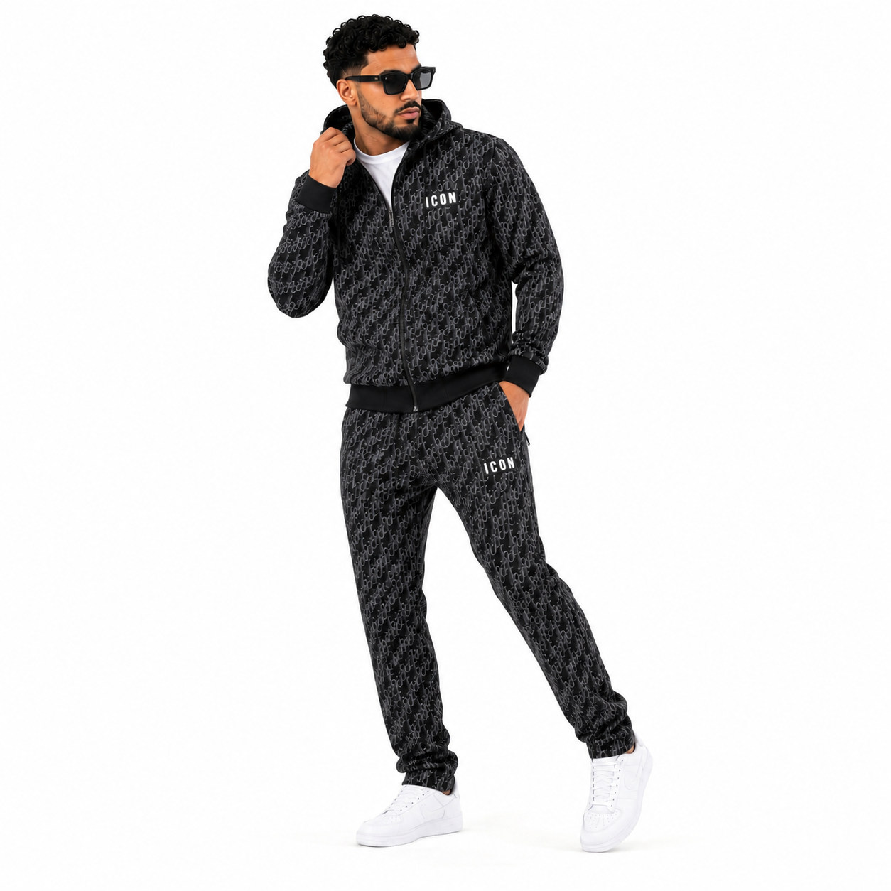 Ensemble Homme ICON à Capuche – Veste Zippée & Pantalon Jogger | Style Streetwear Premium