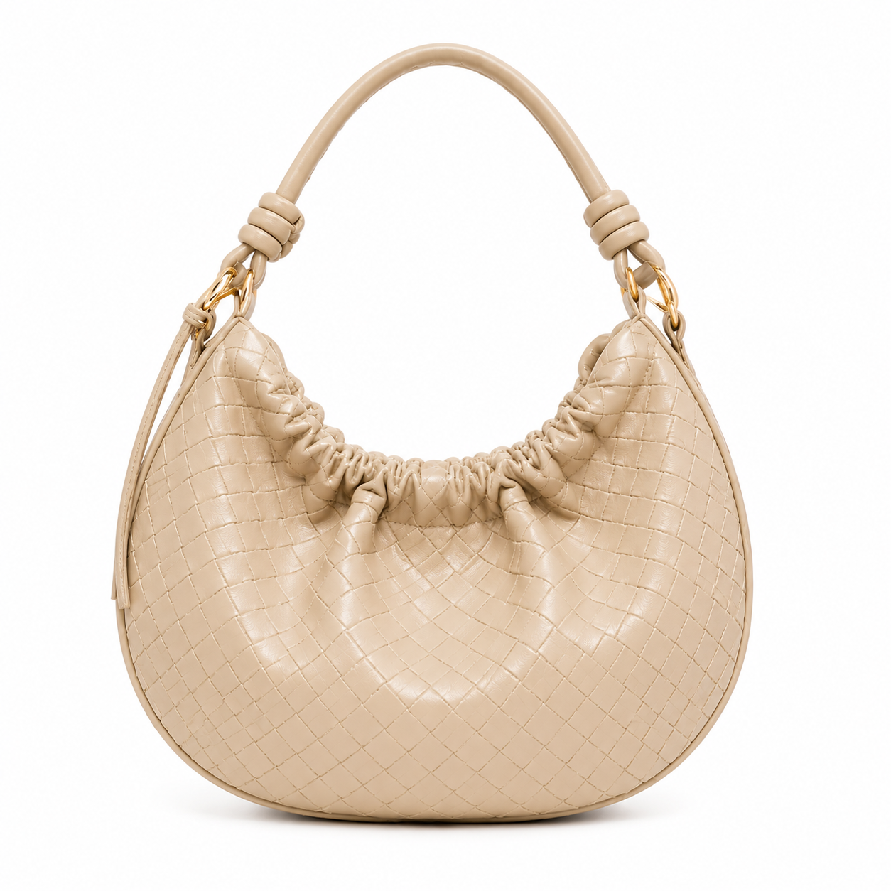 Sac Épaule Femme Tressé Chic – Format Demi-Lune Tendance