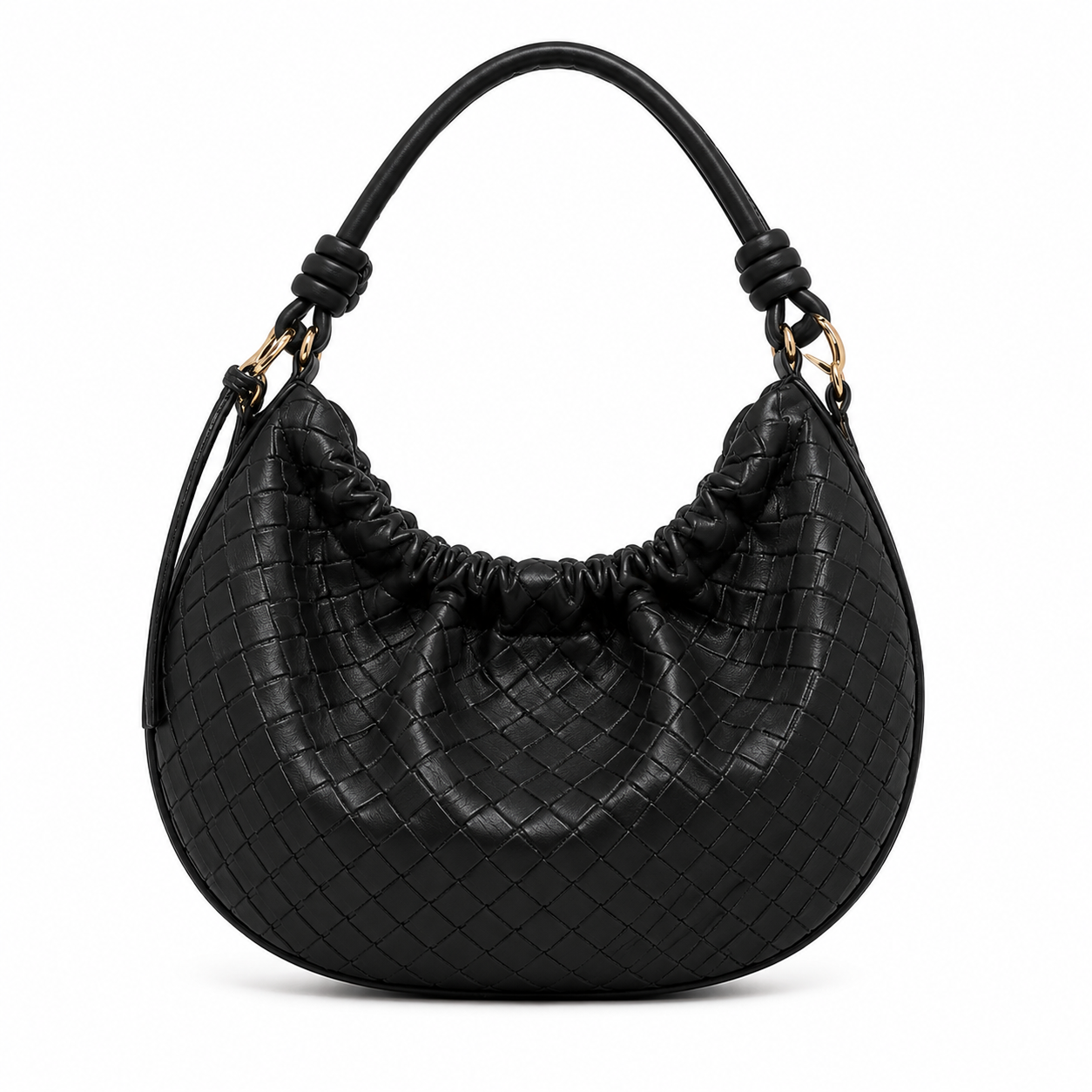 Sac Épaule Femme Tressé Chic – Format Demi-Lune Tendance