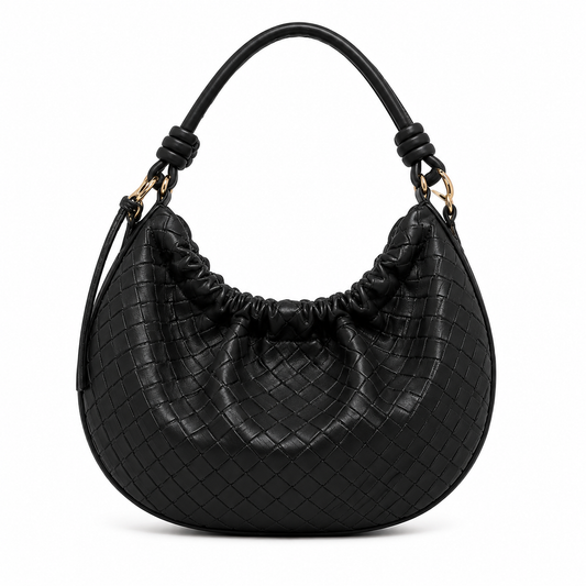 Sac Épaule Femme Tressé Chic – Format Demi-Lune Tendance