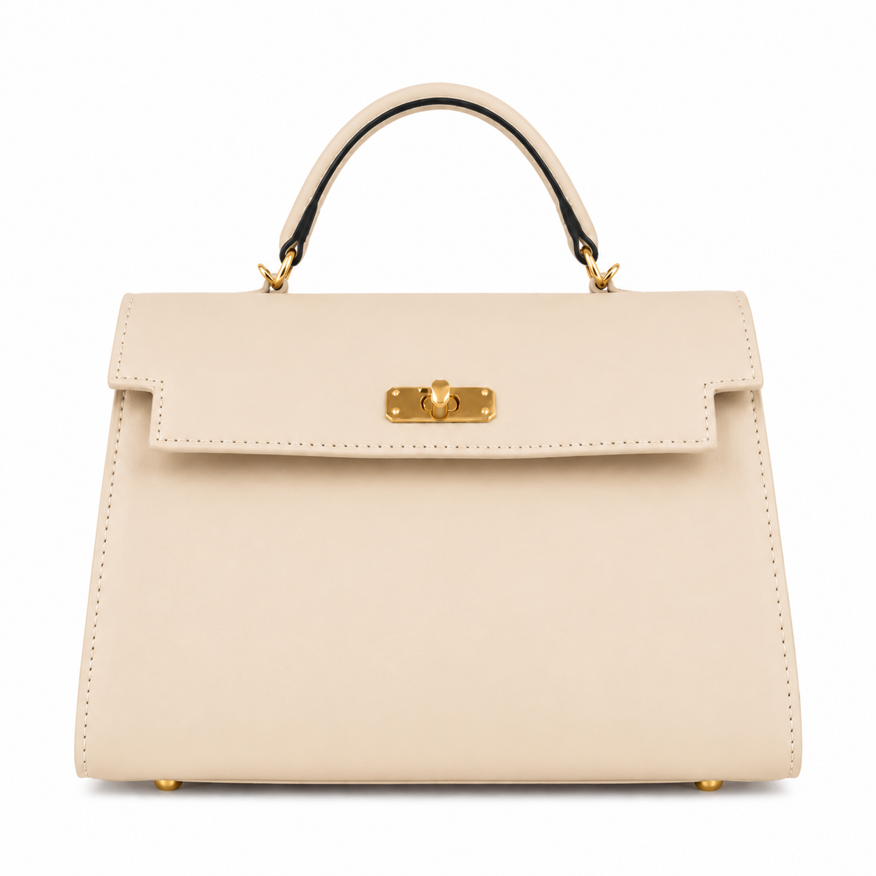 Sac à Main Élégant Femme Rigide Chic Doré