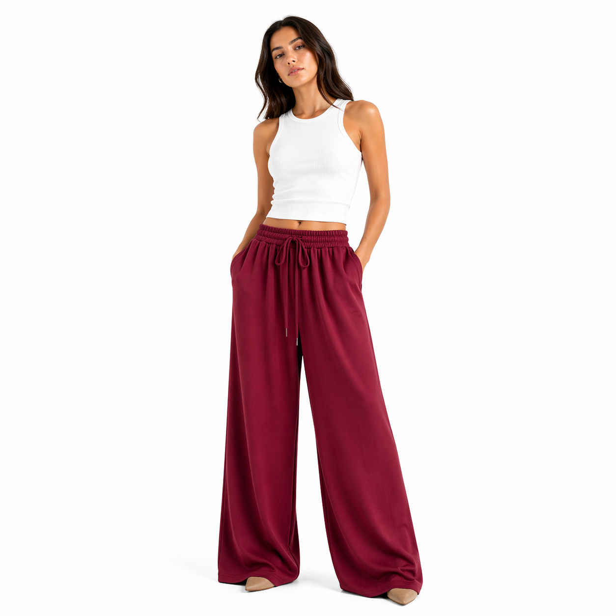 Pantalon palazzo fluide – Coupe large élégante, taille élastiquée