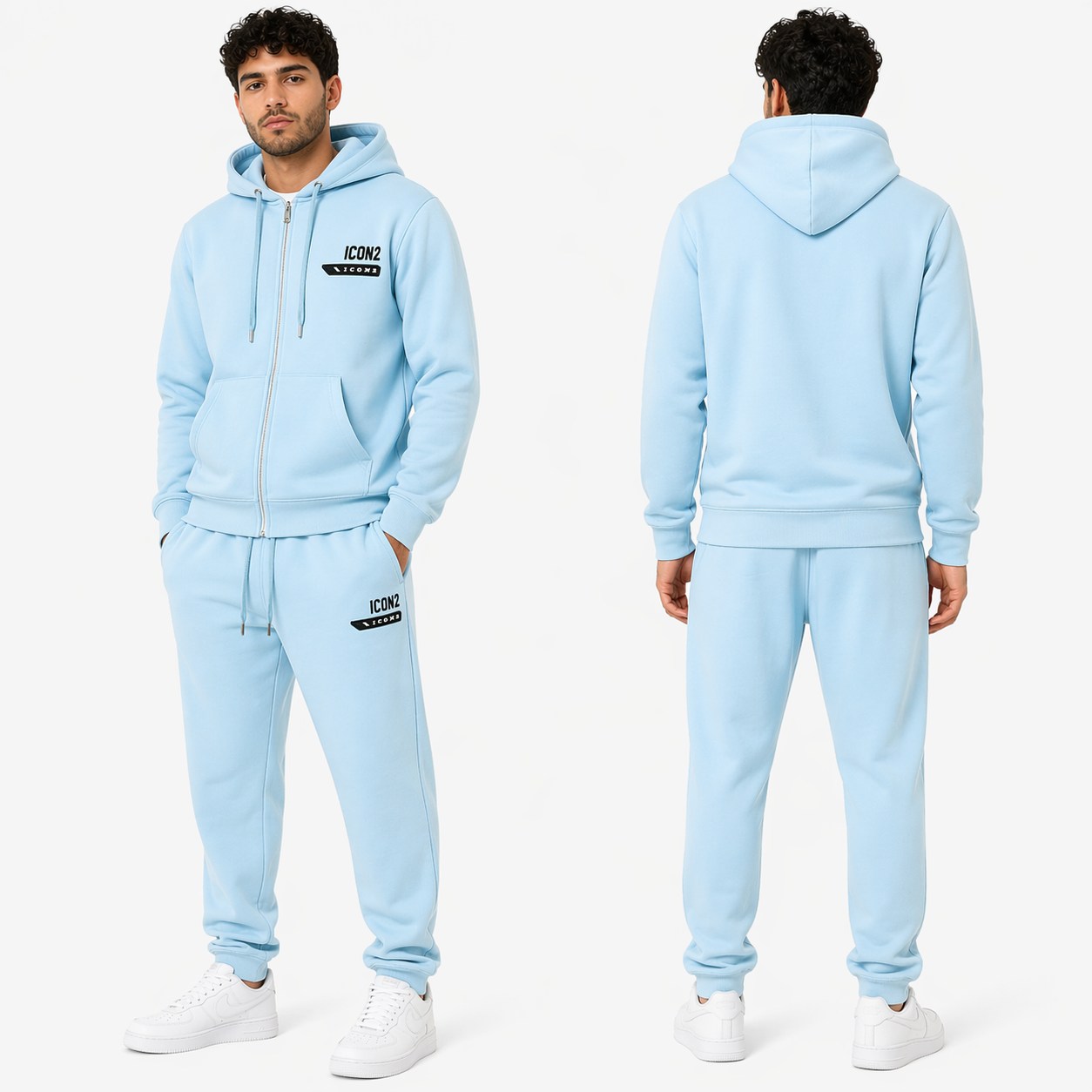 Ensemble Jogging Homme ICON2 Premium – Hoodie Zippé et Pantalon Confort