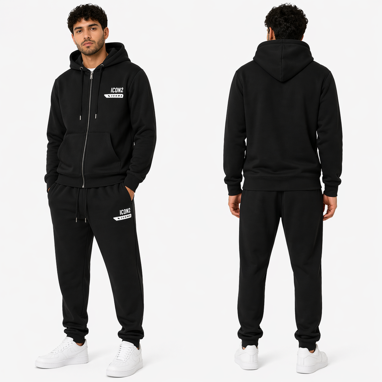 Ensemble Jogging Homme ICON2 Premium – Hoodie Zippé et Pantalon Confort