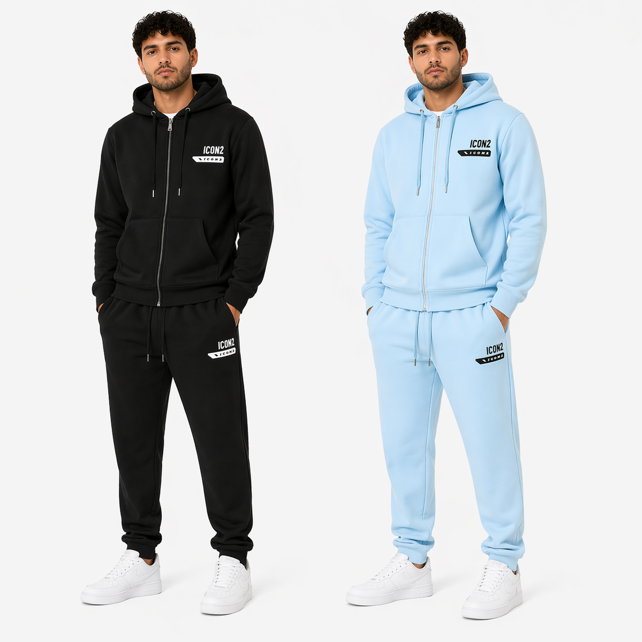 Ensemble Jogging Homme ICON2 Premium – Hoodie Zippé et Pantalon Confort
