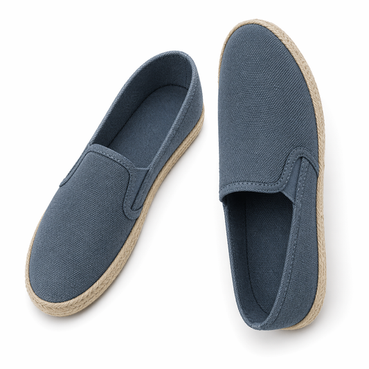 Comfortable canvas slip-on espadrilles with rope sole - Summer
