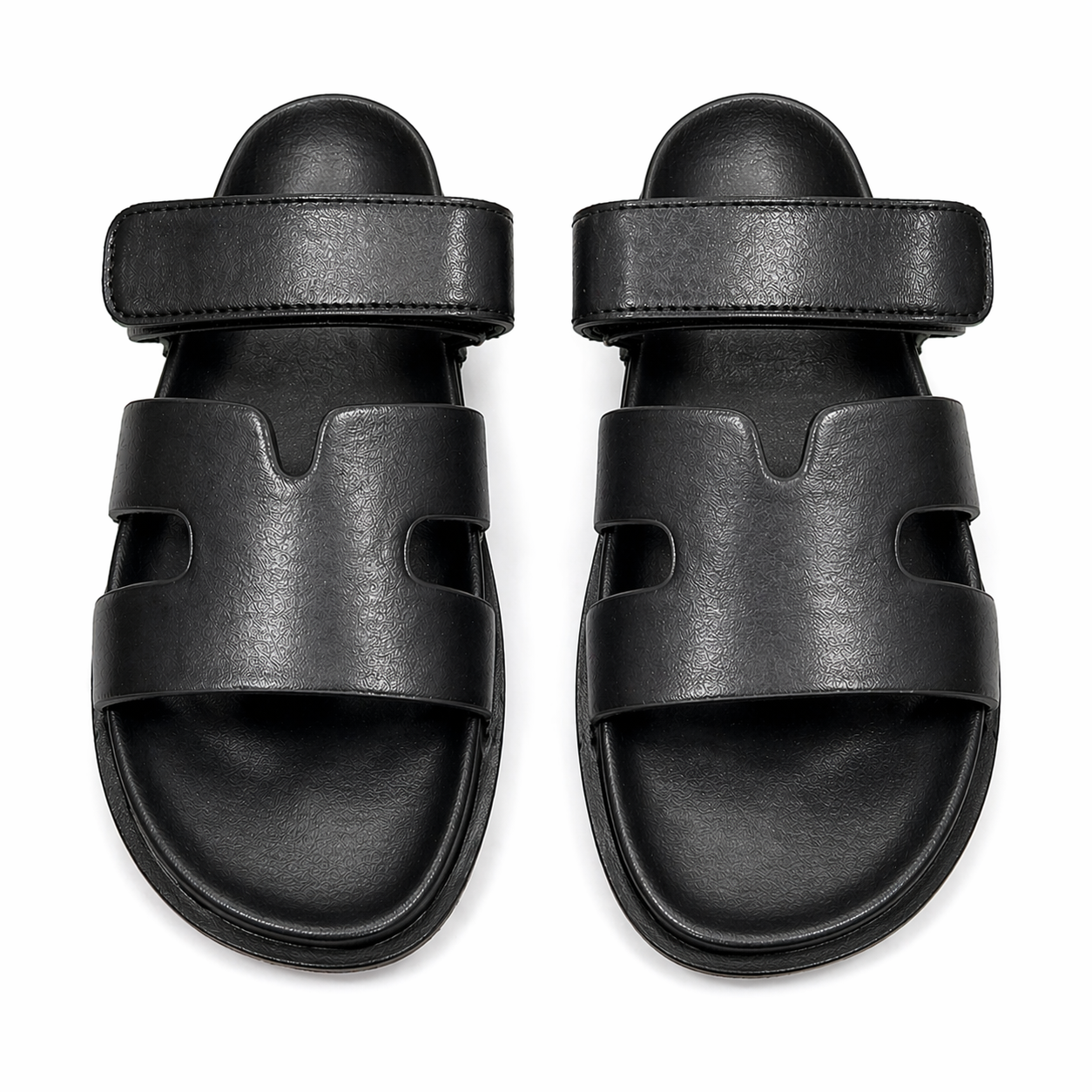 Sandales homme double bride – Semelle confort – Noir & Marron