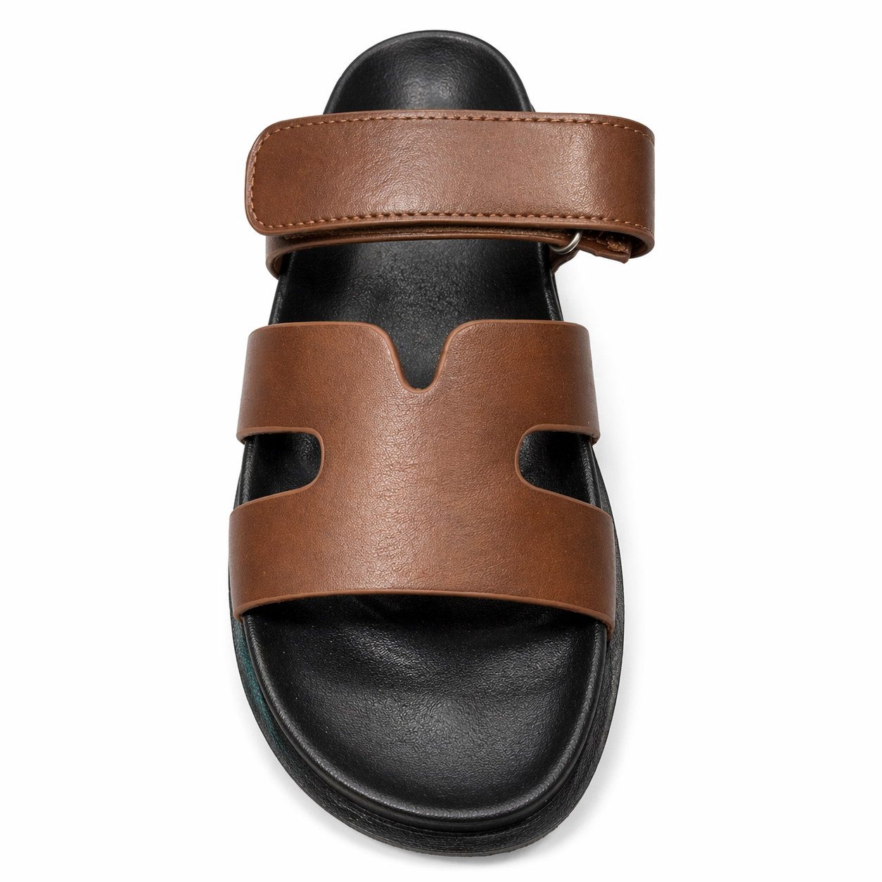 Sandales homme double bride – Semelle confort – Noir & Marron