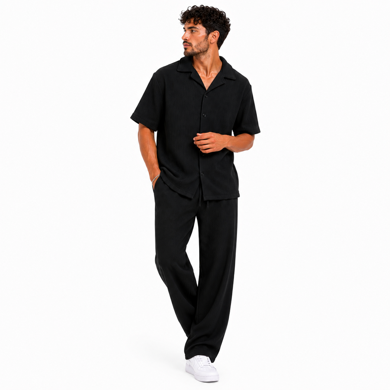 Ensemble Homme Chemise & Pantalon – Style Resort Décontracté