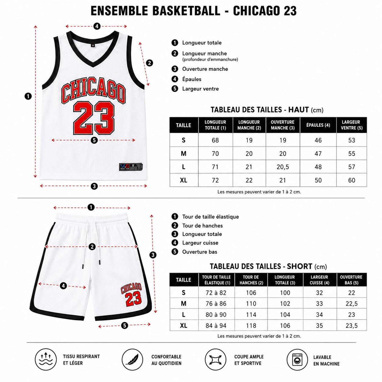 Ensemble Basketball Homme – Maillot & Short