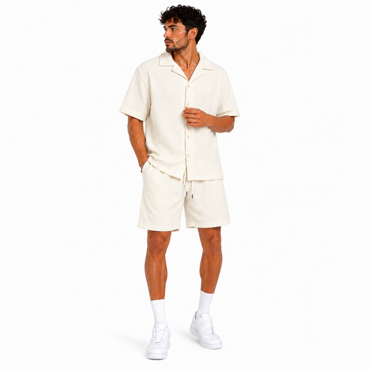 Ensemble homme chemise manches courtes et short  – Style casual chic oversize été