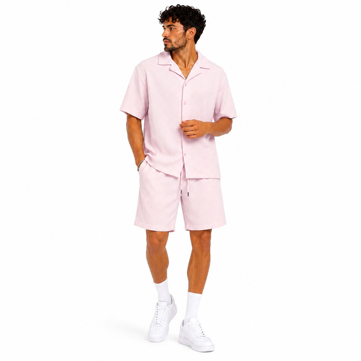 Ensemble homme chemise manches courtes et short  – Style casual chic oversize été