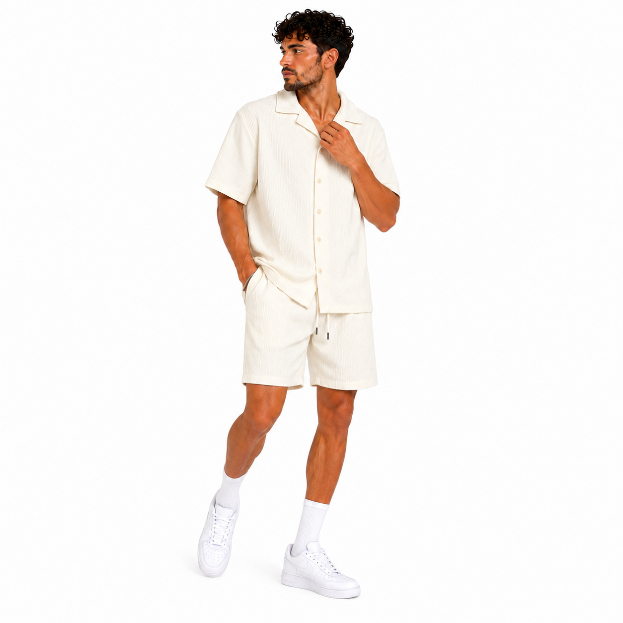 Ensemble homme chemise manches courtes et short  – Style casual chic oversize été