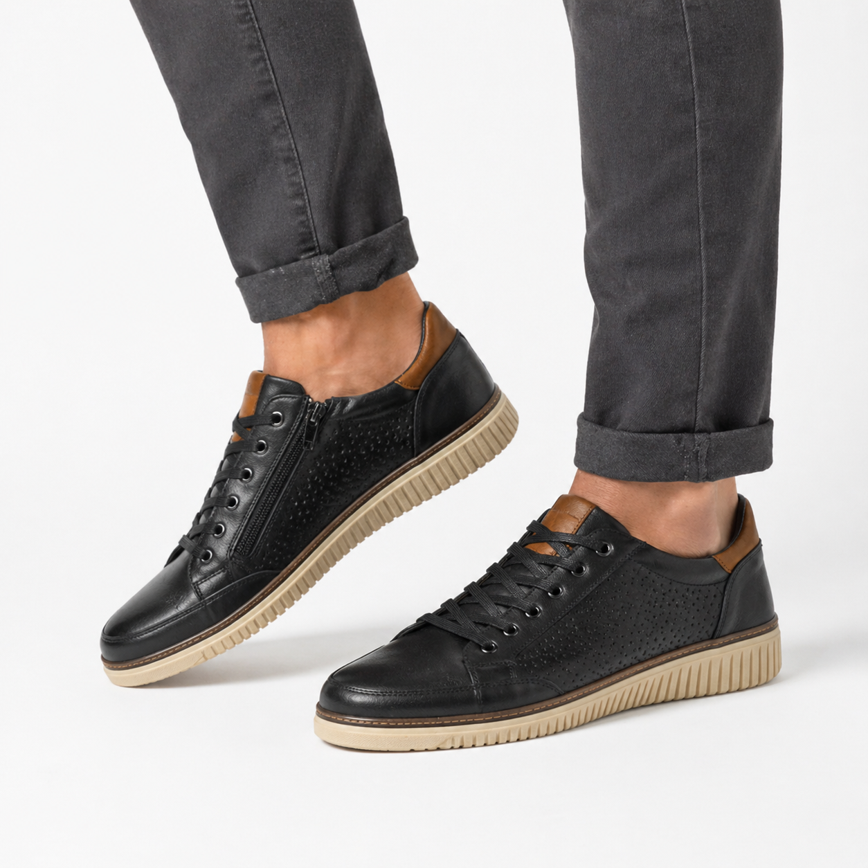 Chaussures Casual Homme – Marron & Noir