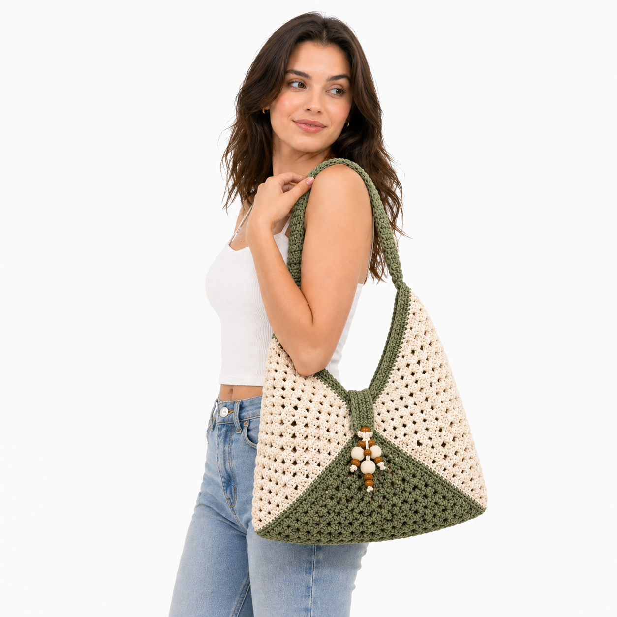 Sac à Main Femme en Crochet – Style Bohème Naturel