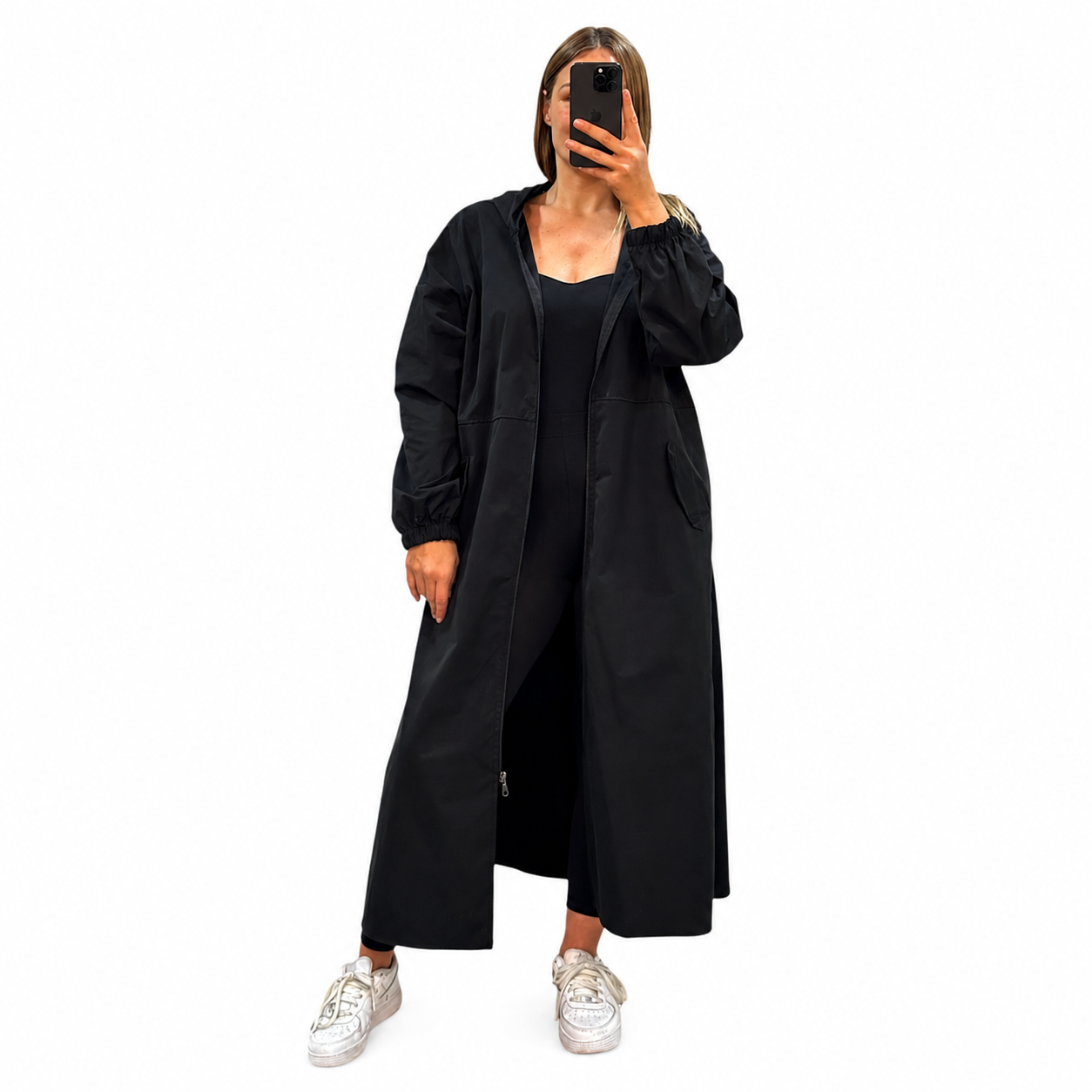 Parka longue poches