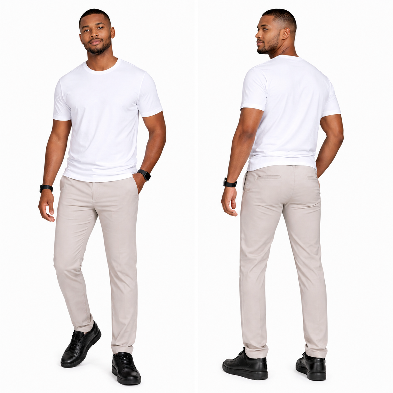 Herrenhose, schmal geschnitten, elegant & bequem – Stretchbund, moderner Chic-Stil