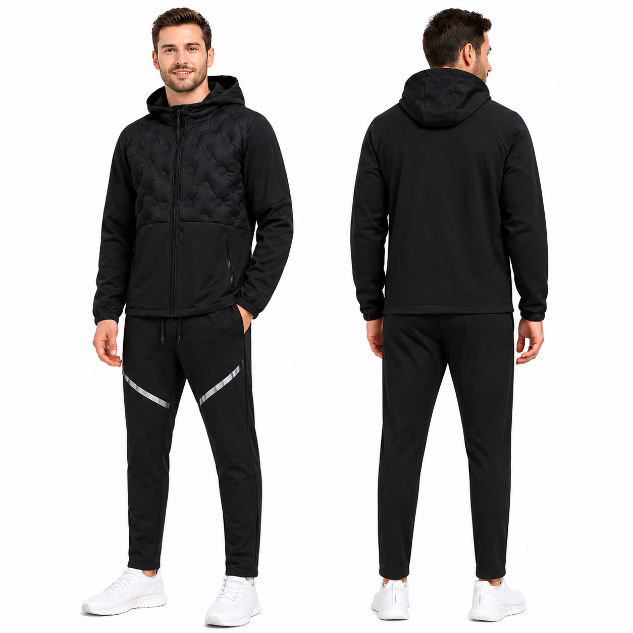 Ensemble jogging homme premium matelassé confortable et moderne