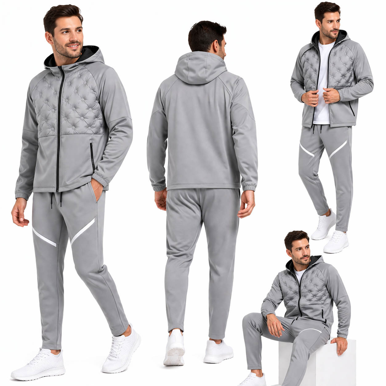 Ensemble jogging homme premium matelassé confortable et moderne