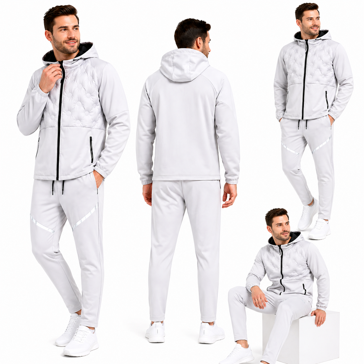 Ensemble jogging homme premium matelassé confortable et moderne