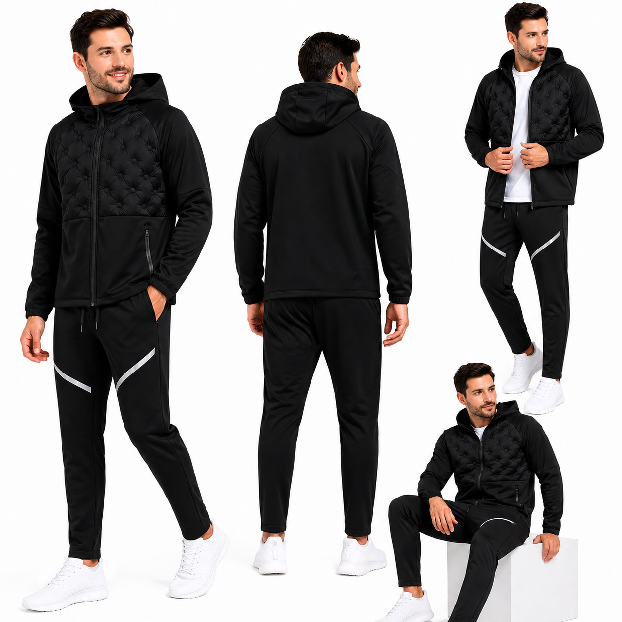 Ensemble jogging homme premium matelassé confortable et moderne