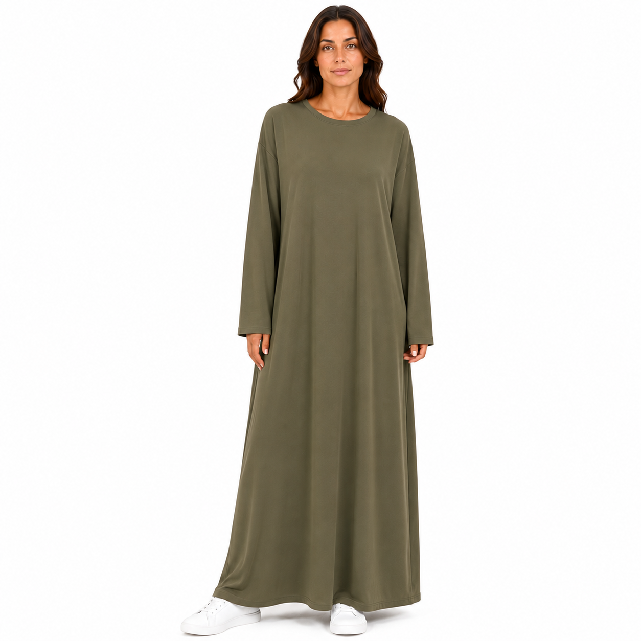 Robe Longue Oversize Femme – Manches Longues, Coupe Fluide – Taille Unique 36 à 46
