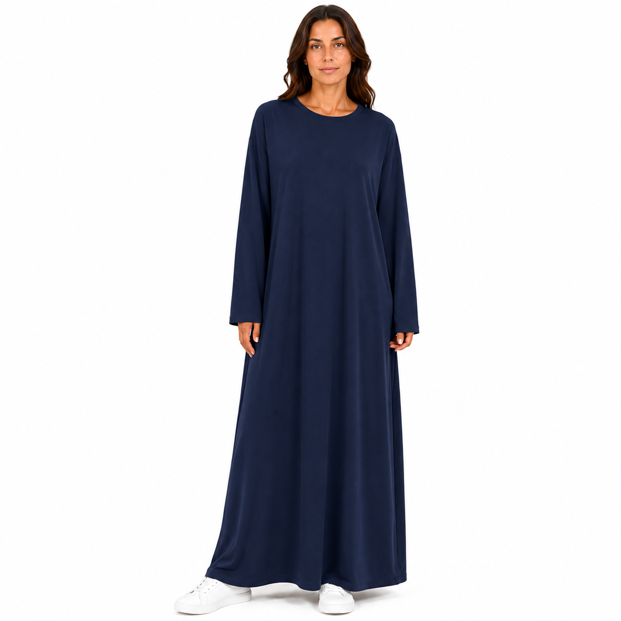 Robe Longue Oversize Femme – Manches Longues, Coupe Fluide – Taille Unique 36 à 46