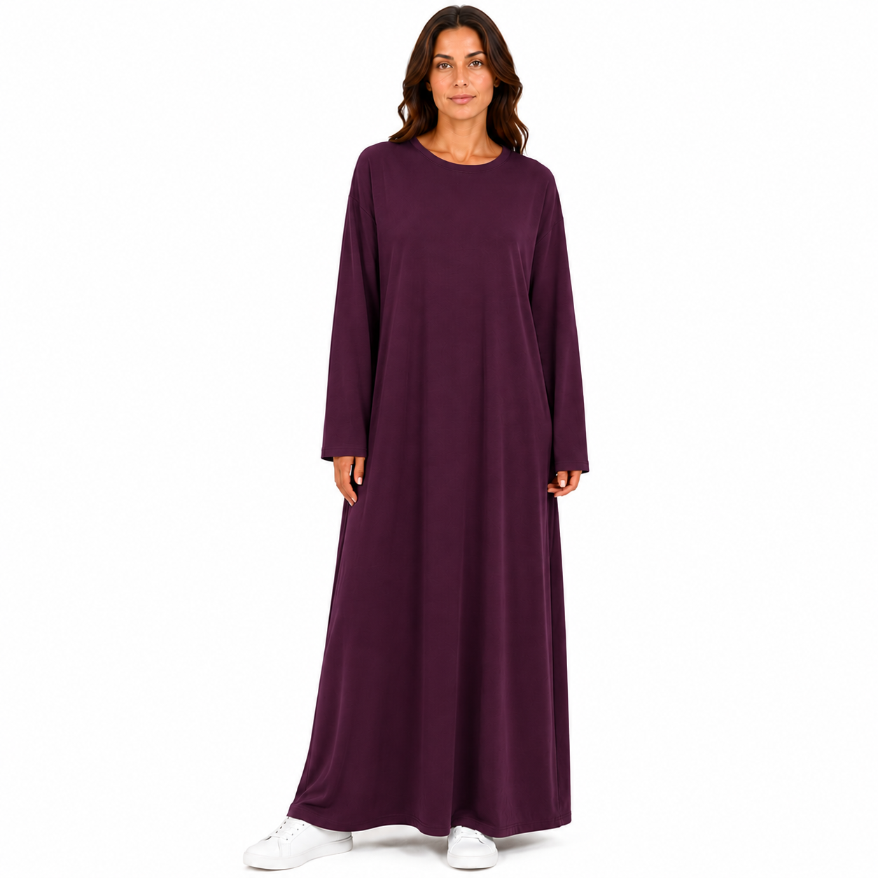 Robe Longue Oversize Femme – Manches Longues, Coupe Fluide – Taille Unique 36 à 46